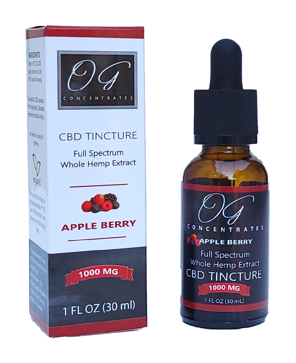 Full Spectrum CBD Apple Berry Tincture, 1000mg