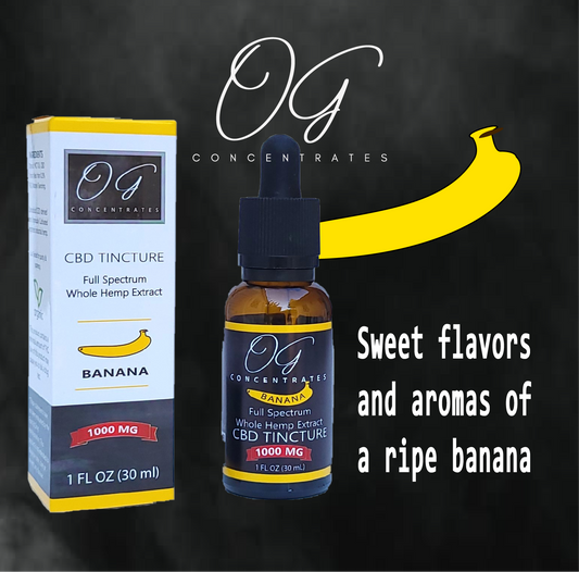 Organic Full Spectrum CBD Banana Tincture, 1000mg