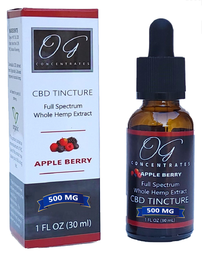 Organic Full Spectrum CBD Oil 500 mg Apple Berry