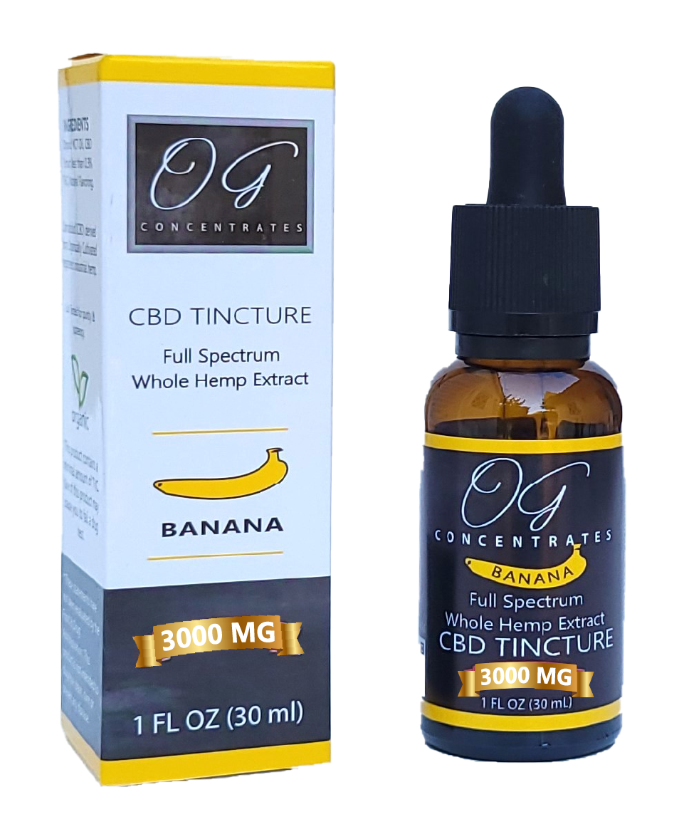 Organic Full Spectrum CBD Oil 3000mg Banana Flavor