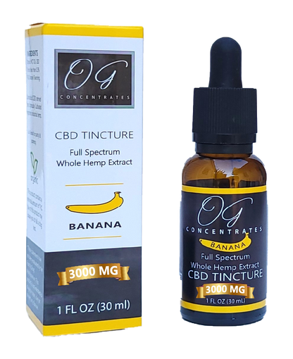 Organic Full Spectrum CBD Oil 3000mg Banana Flavor