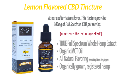 Organic Full Spectrum CBD Oil 3000mg Lemon Flavor