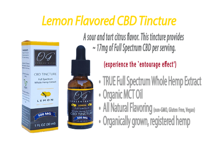 Organic Full Spectrum CBD Oil 500mg Lemon Flavor