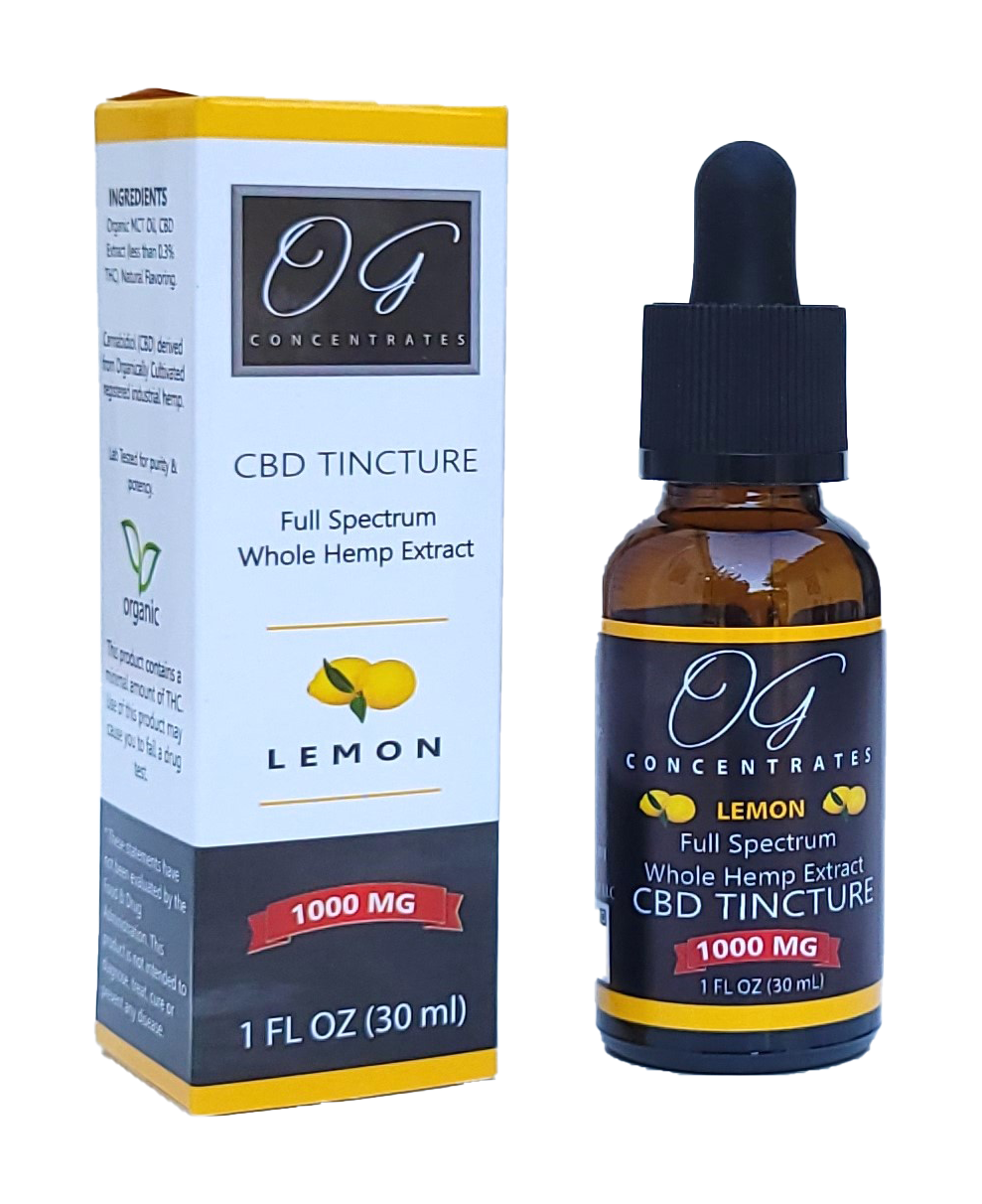 Full Spectrum CBD Lemon Tincture, 1000mg