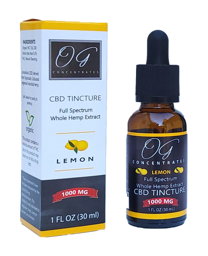 Full Spectrum CBD Lemon Tincture, 1000mg