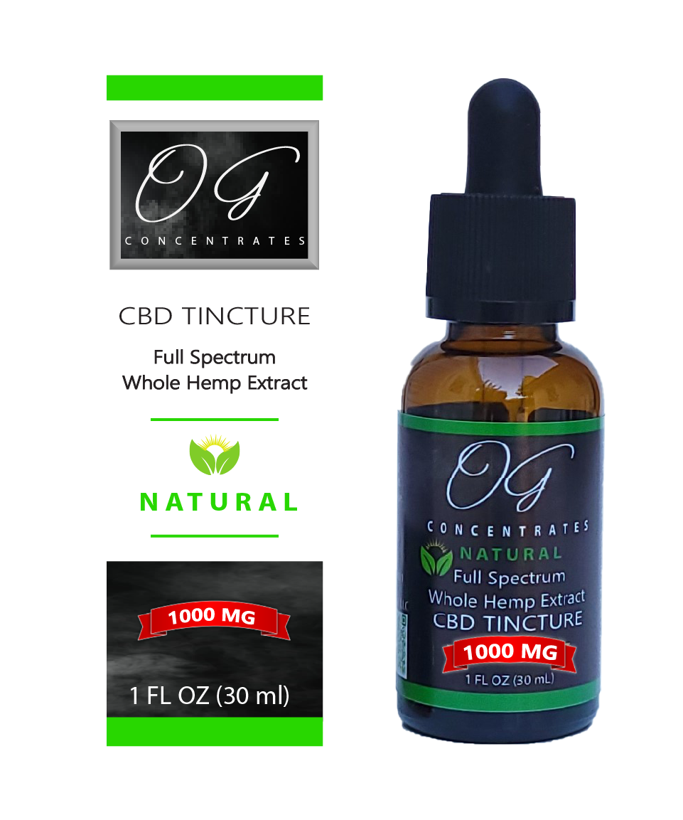 Full Spectrum CBD Natural Tincture, 1000mg