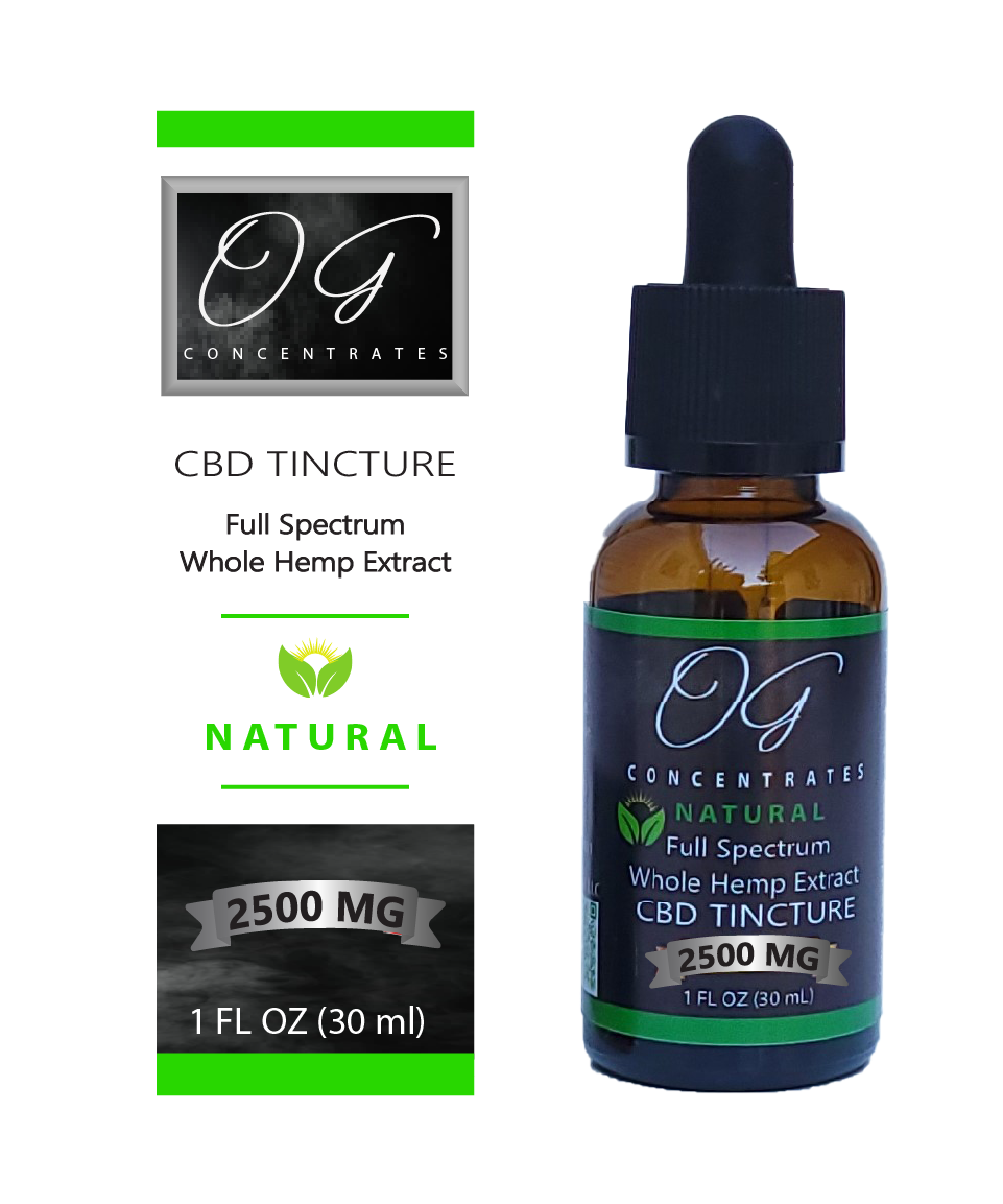 Organic Full Spectrum CBD Oil 2500mg Natural