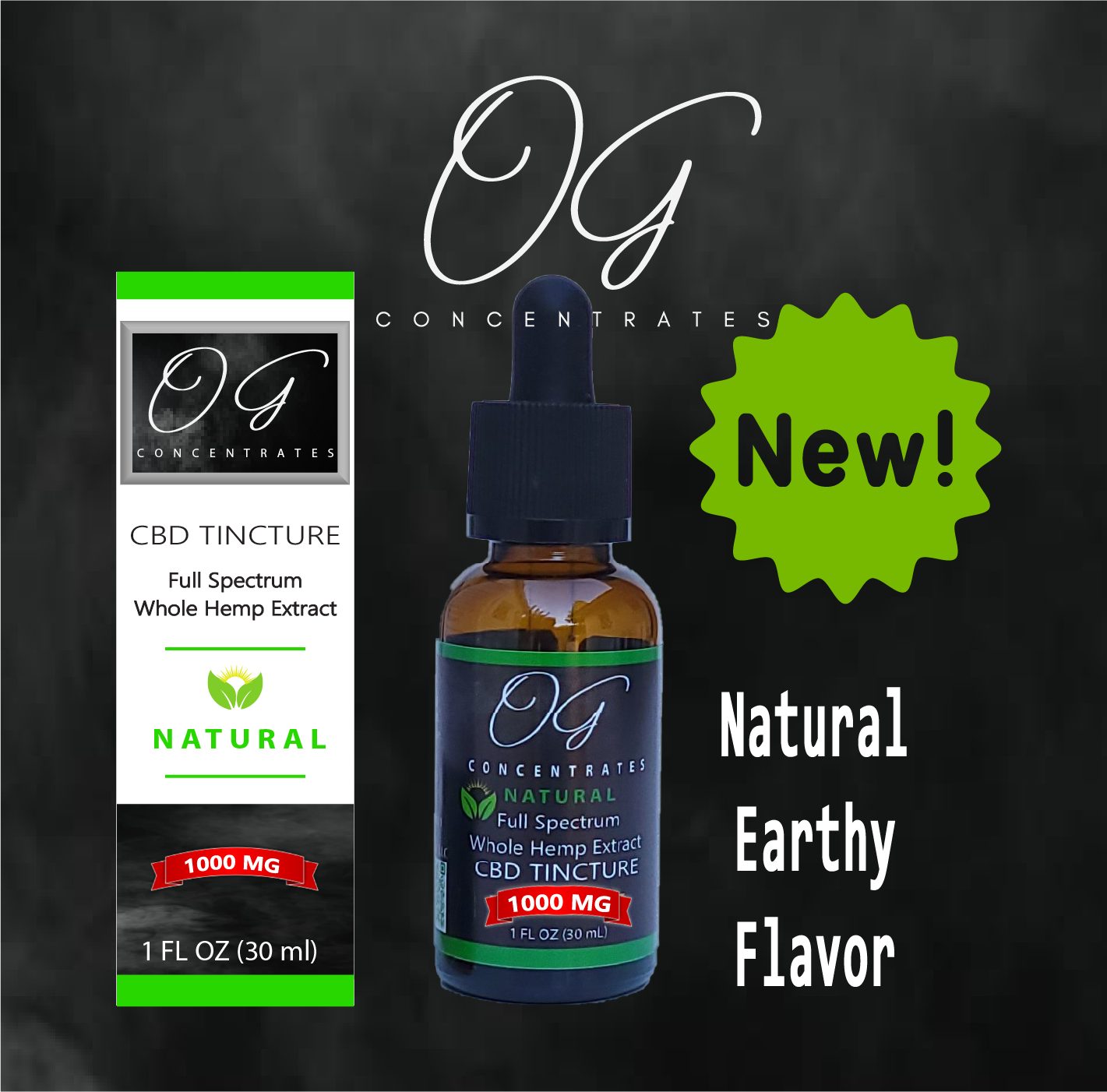 Organic Full Spectrum CBD Natural Tincture, 1000mg