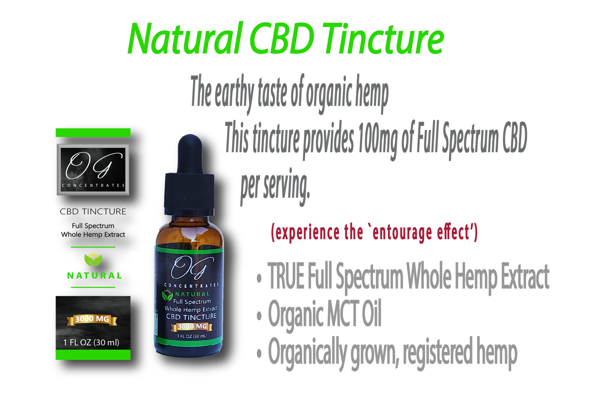 Organic Full Spectrum CBD Oil 3000mg Natural