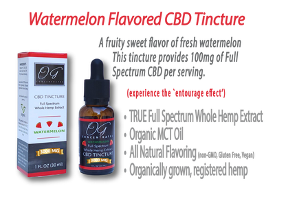 Organic Full Spectrum CBD Oil 3000mg Watermelon Flavor